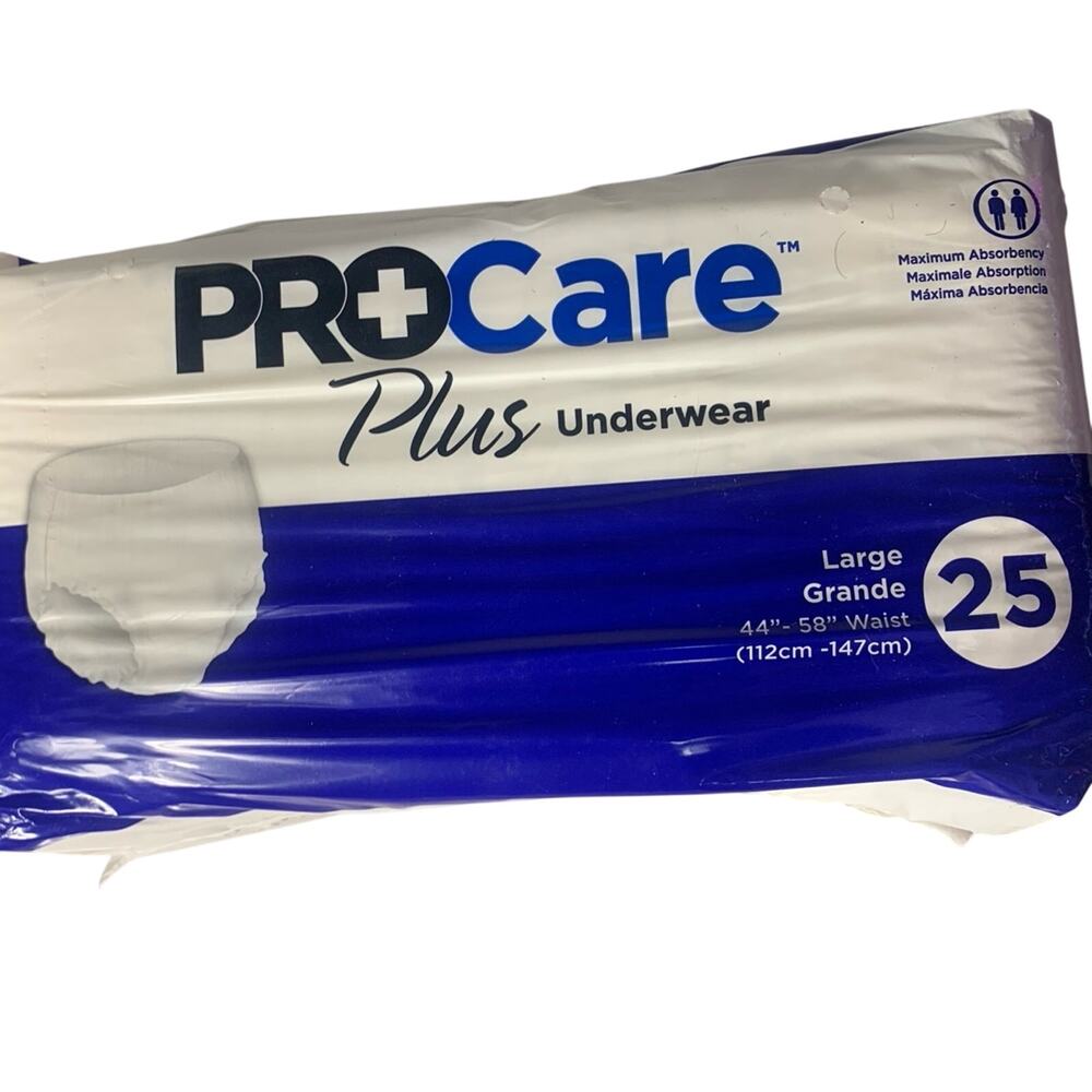 AdultDiapersPROCARE Plus Size Large 44”-58”